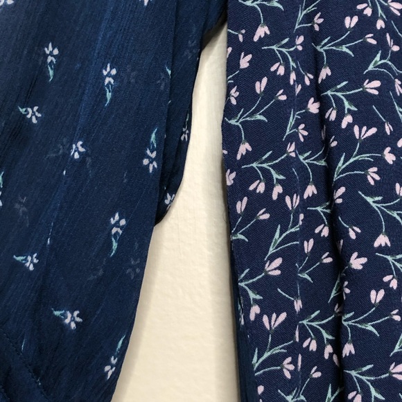 NWT Lucky Brand Blue Floral Sheer Blouse T… - Picture 8 of 8